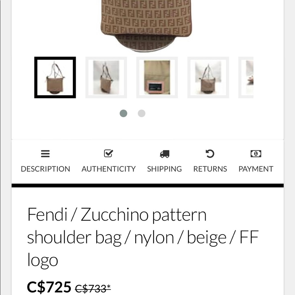 Fendi zucchino cross body bag - Picture 7 of 7